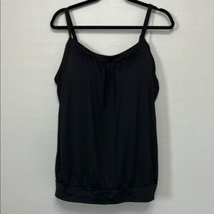 Lands' End Black Swim Top